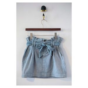 Cooperative Soft Denim Tie Waist Skirt